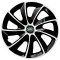 Set 4 Capace Roti Autohelix MSA&reg; potrivite jantelor de 16 inch, pentru Land Rover, model Stig Extra Black &amp; White