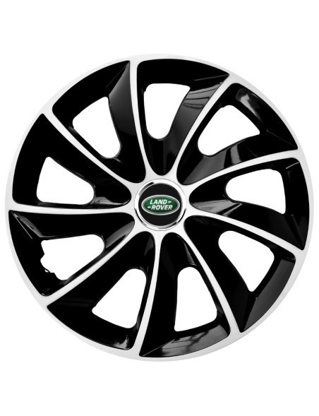 Set 4 Capace Roti Autohelix MSA&reg; potrivite jantelor de 16 inch, pentru Land Rover, model Stig Extra Black &amp; White