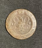 Moneda 2 copeici 1758 Rusia