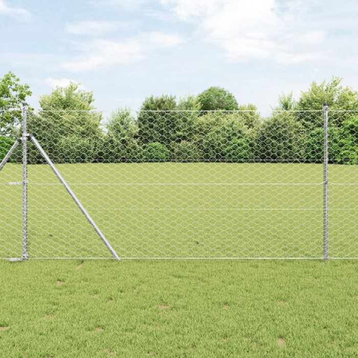 Gard Hexagonal vidaXL 1.4x50 m Oțel Galvanizat