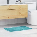 Covoras Baie vidaXL Turcoaz 50x80 cm, Microfibra Antiderapant, Dreptunghiular, Lavabil