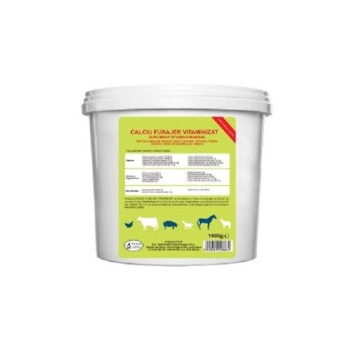 Calciu furajer vitaminizat pentru bovine, cabaline, ovine, pasari de curte, porcine, Pasteur, 5Kg foto