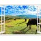 Sticker decorativ, Fereastra 3D, Cer, 85 cm, 525STK