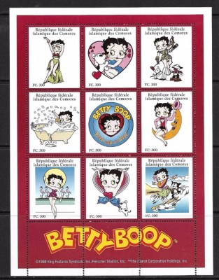 COMORES 1999 DESENE ANIMATE BETTY BOOP foto