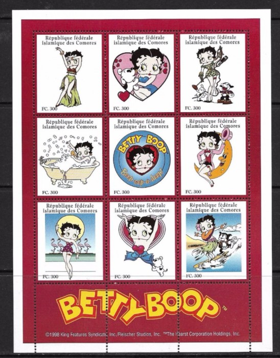 COMORES 1999 DESENE ANIMATE BETTY BOOP
