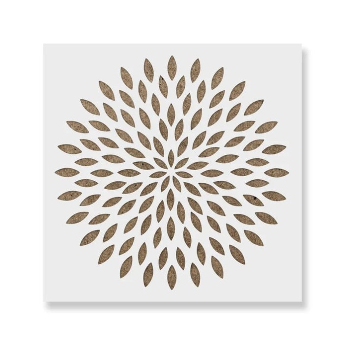 Sablon 200x200x0.7mm Dahlia Mandala Refolosibil, model MXSP7012, 40 x 40 cm