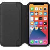 Husa de protectie telefon Apple pentru Iphone 11 Pro, Leather Folio, MX062ZM/A, Black