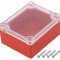Carcasă Universală ABS Roșu cu Garnitură 74x89x41mm