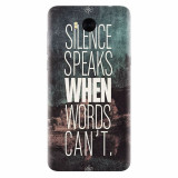 Husa silicon pentru Huawei Y6 2017, Silence Speaks When Word Cannot