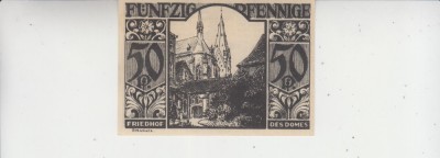 B11 23 - Bancnota foarte veche - Germania - 50 pfennige - Friedhof des Domes foto