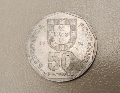 Portugalia - 50 Escudos (1988) monedă s009 foto