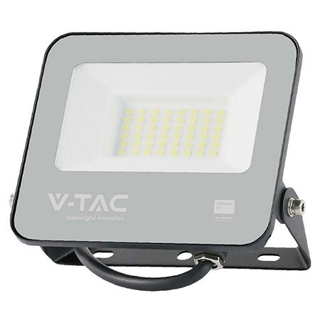 Reflector led smd 30w 185lm/w 6500k ip65 cip samsung - negru/gri