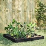 Strat inaltat gradina vidaXL, negru, 100x100x18.5 cm, otel, jardiniera legume, flori