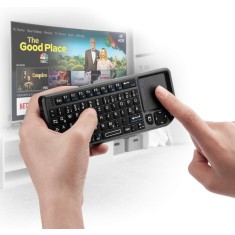 Mini tastatură wireless Rii X1 cu touchpad, mini tastatură pentru telecomandă S
