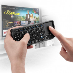 Mini tastatură wireless Rii X1 cu touchpad, mini tastatură pentru telecomandă S