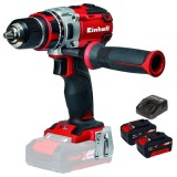 Einhell TE-CD 18 Li PXC + Twinpack + 4514095 - Masina de gaurit si insurubat 60 Nm + Set 2 acumulatori si incarcator Li-Ion 18 V 4 Ah