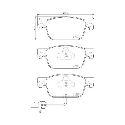 Placute frana Audi A4 Allroad B9 (8wh 8wj) 01.16-, A4 B9 (8w2 8wc) 05.15-, A4 B9 Avant (8w5 8wd) 08.15-, A5 (F53 F5p) 06.16-, A5 Convertible (F57 F5e foto