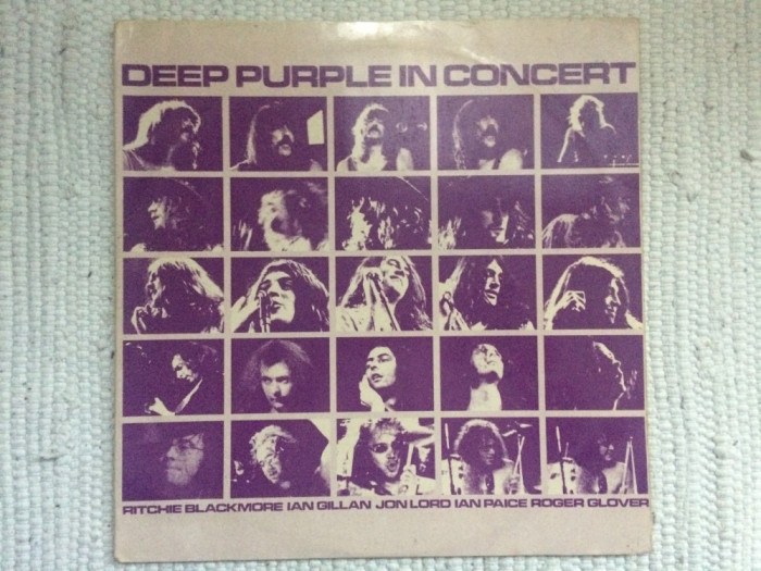 deep purple in concert dublu disc vinyl 2 lp muzica hard rock harvest india VG
