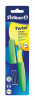 Stilou twist verde neon, cu grip ergonomic, 2 rezerve albastre, blister, Pelikan