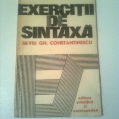 EXERCITII DE SINTAXA ~ SILVIU GH. CONSTANTINESCU