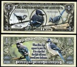 !!! SUA = FANTASY NOTE = BLUE JAY BIRD - 2023 - UNC / SERIA WILDLIFE