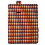 Cumpara ieftin Patura picnic pliabila, carouri multicolor, 200x150 cm catifea