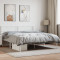 vidaXL Cadru de pat metalic cu tăblie, alb, 140x200 cm