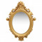 Oglindă de perete &icirc;n stil Castle, auriu, 56 x 76 cm