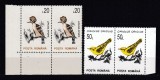 ROMANIA 1993 LP 1314 PASARI VALOAREA 20 LEI VALOAREA 50 LEI HARTIE CRETATA FARA FILIGRAN PERECHI STARE MNH