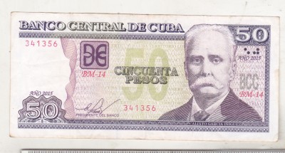 bnk bn Cuba 50 pesos 2015 circulata foto