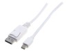 Cablu DisplayPort 2m Alb