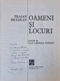 Traian Bradean - Oameni si locuri - cu dedicatie / autograf + carte de vizita