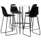 vidaXL Set mobilier de bar, 5 piese, negru, plastic 279973