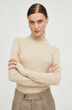 By Malene Birger pulover femei, culoarea bej, light, cu guler