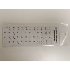 Sticker tastatura alb layout romana (ro) pentru caractere cu diacritice