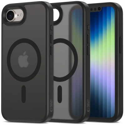 Husa MagSafe pentru Apple iPhone 16e, Tech-Protect, Magmat, Neagra foto