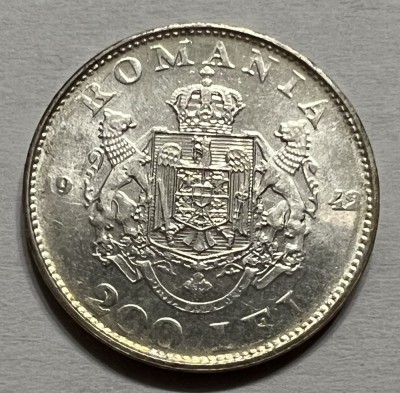 200 Lei 1942 Argint, Romania, a UNC foto