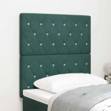 Cumpara ieftin Tablie LED cu benzi LED cu headboard Verde inchis 80 cm Catifea
