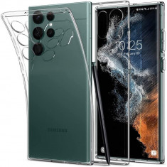 Husa Spigen Cristal Lichid pentru Samsung Galaxy S22 Ultra Transparent