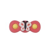 Spinner cu design de fluture eMazing, pentru copii, cu 2 laturi și fabricat din silicon, culoare roz