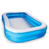 Piscina Gonflabila Family Pool 201x150x51cm, Dreptunghiulara, 500L, Albastra, Kit Reparatie