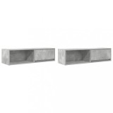 Cumpara ieftin Dulapuri TV 2 buc Beton Gri 100x31x25,5 cm Lemn prelucrat