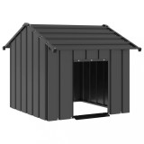 VidaXL Casă pentru c&acirc;ini cu acoperiș 85x107x81 cm oțel galvanizat