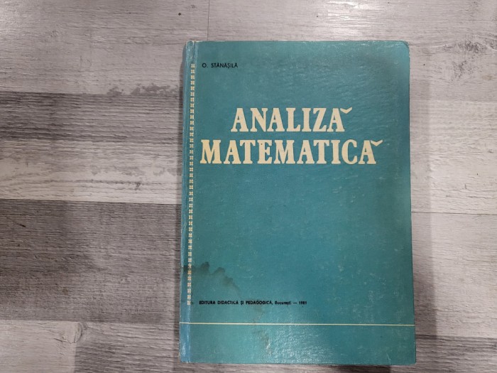 Analiza matematica de O.Stanasila