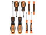 NEO TOOLS Kit 8 șurubelnițe Phillips și plată, oțel crom vanadium, m&acirc;ner ergonomic antialunecare