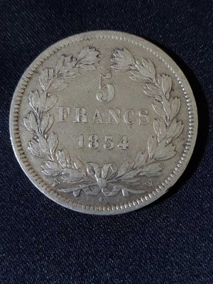 Franța 1834 W - 5 franci - Monedă de argint #2 foto