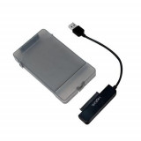 Cablu USB LOGILINK AU0037, USB 3.0 - SATA, 10cm, carcasa de protectie pentru HDD 2.5inch (Negru)
