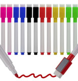 Set 12 markere colorate pentru tabla alba, magnetica