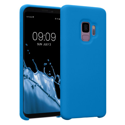 Husa Kwmobile pentru Samsung Galaxy S9, Silicon, Albastru, 44182.157 foto