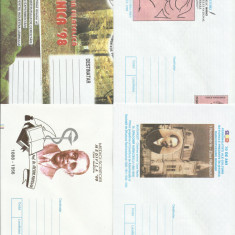 ROMANIA 1998 / 1999 -lot 12 intreguri postale- Personalitati Aniversari